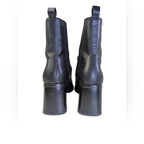 Zara Black Heeled Chelsea Boots | Pointed Toe Flared Heel | EU 37 - Picture 3 of 10